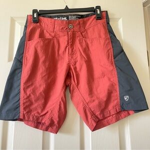Kuhl Mutiny River Shorts Swimming Outdoors Red Gray Size 28